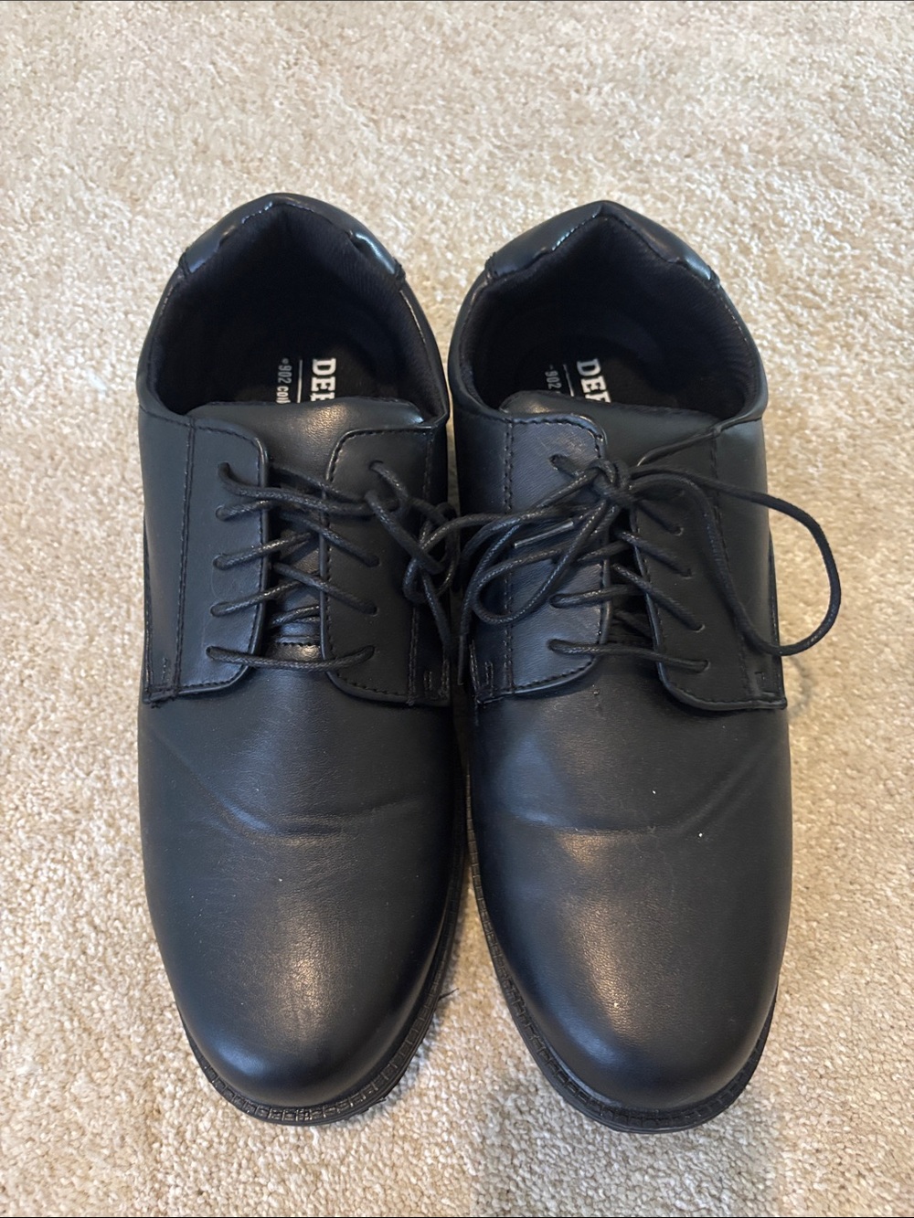 Black Leather Men's Shoes slip resistant